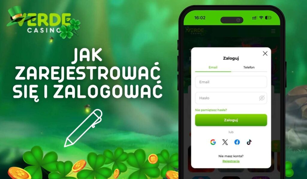 Jak zarejestrować się i zalogować przez aplikację Verde Casino w Polsce