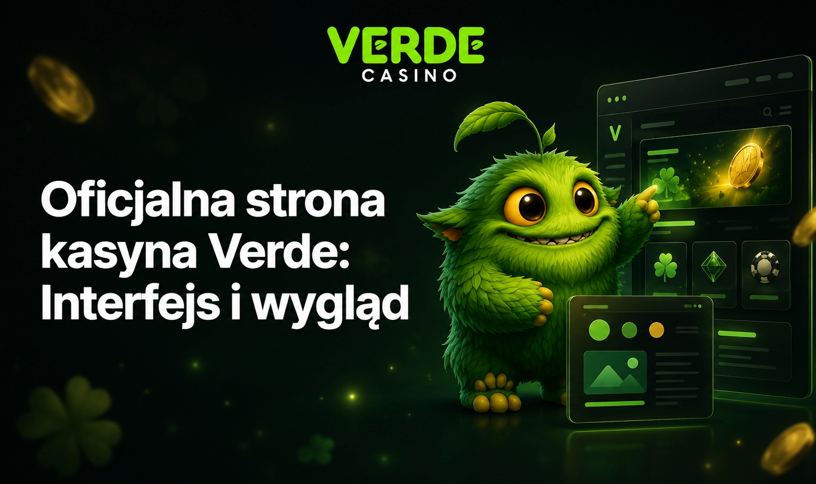 Oficjalna strona Verde Casino z przejrzystym interfejsem i nowoczesnym wyglądem
